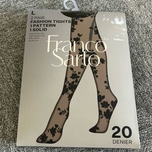 New Franco Sarto Fashion Tights Sz L One Pattern One Solid- Light Control Top